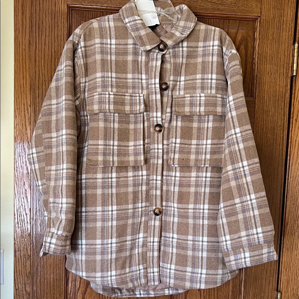 Plaid Tan Women's Jacket